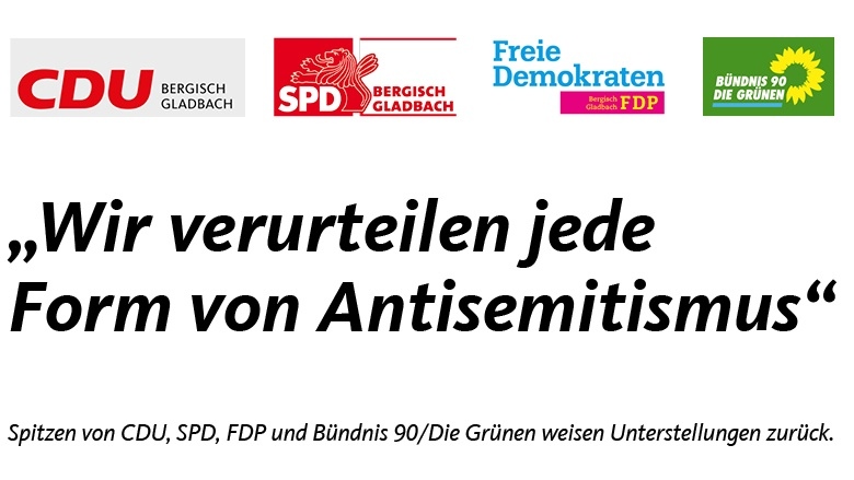 CDU SPD FDP Grüne verurteilen jede Form von Antisemitismus