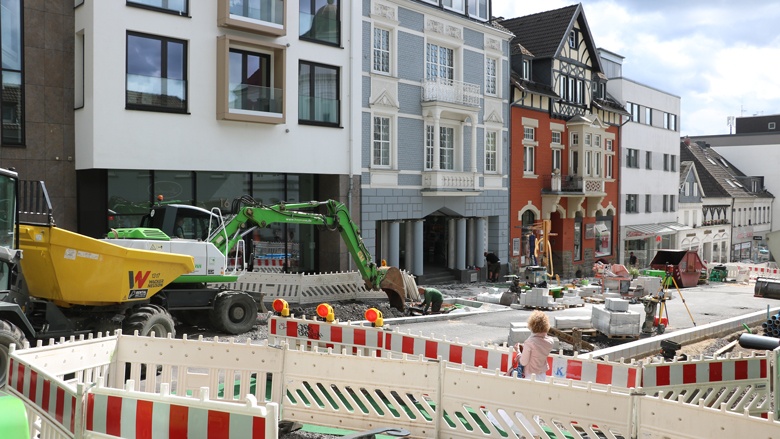 Bauarbeiten in der Schloßstraße