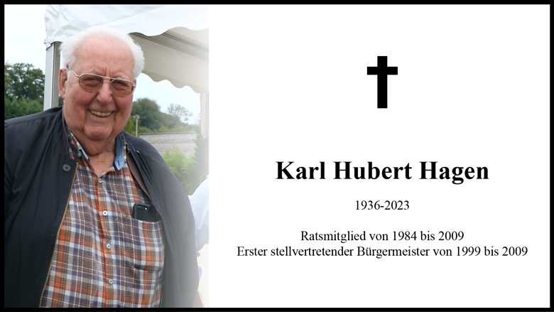 Trauer um Karl Hubert Hagen