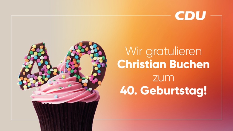 Herzlichen Glückwunsch, Christian Buchen!