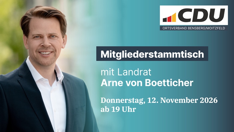 Mitgliederstammtisch mit Arne von Boetticher