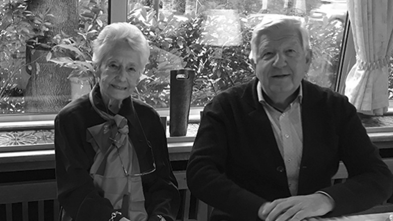 Ursula Schmidt-Goertz mit Manfred Klein beim Mittwochstreff im Jahr 2019