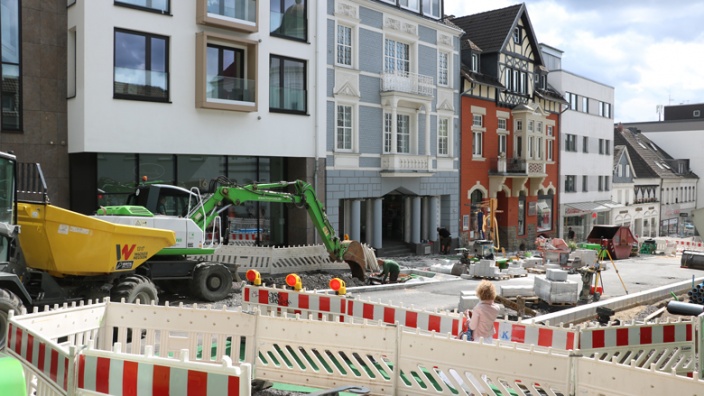 Bauarbeiten in der Schloßstraße